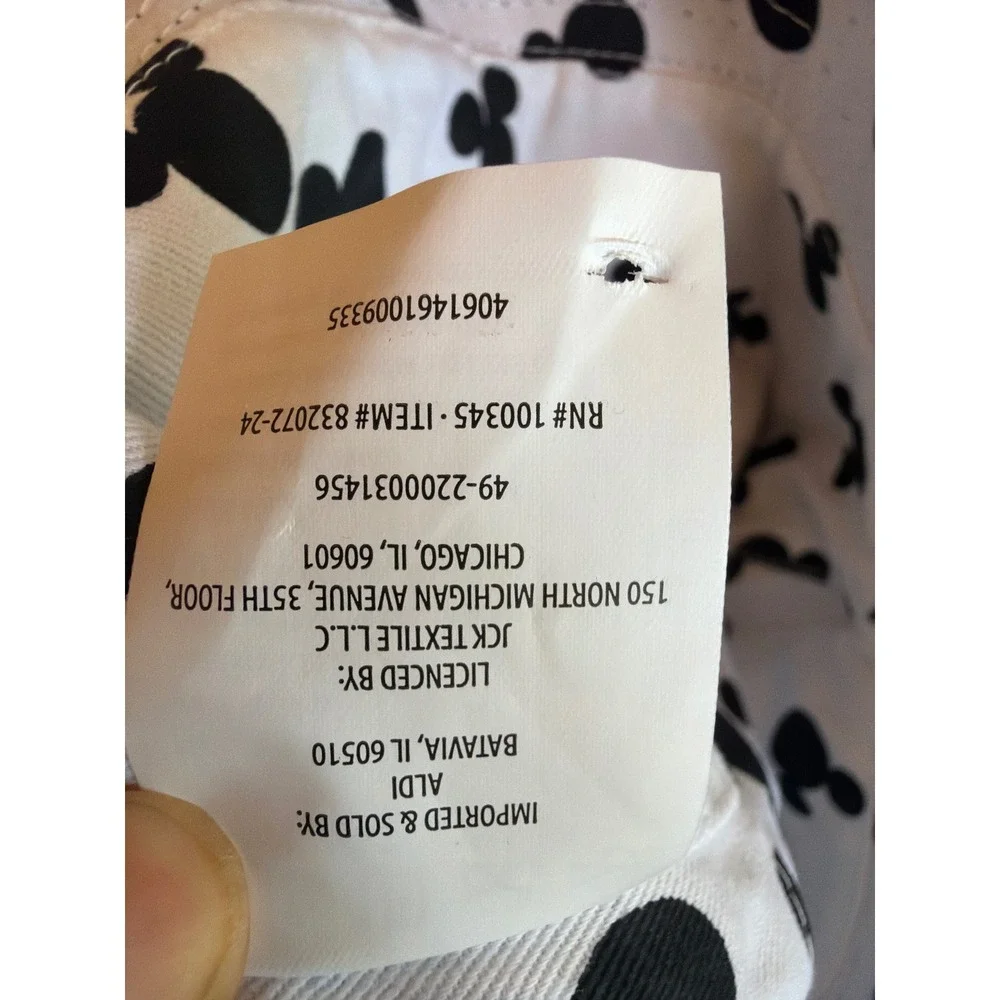 Disney Bucket Hat Black Mickey Mouse Reversible Line Art All Over Print Cotton